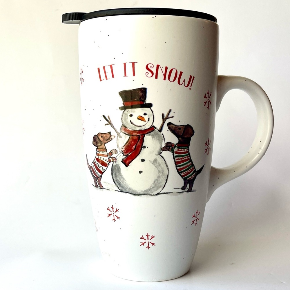 Peppermint & Pine Travel Mug- “Let It Snow”